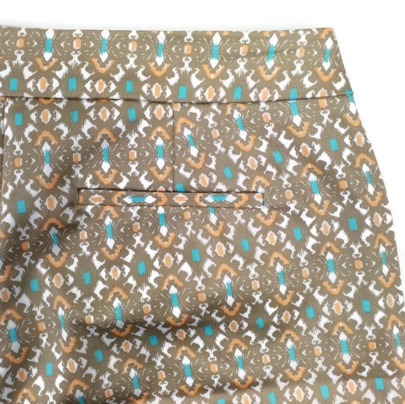 Ruby Road Multicolor Print Cropped Casual Flat Front Capri Pants Womens Size 12 - Picture 9 of 12